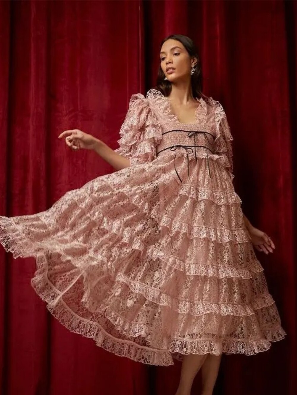 Dream sister Jane pink lace doll dress nwt sz s
